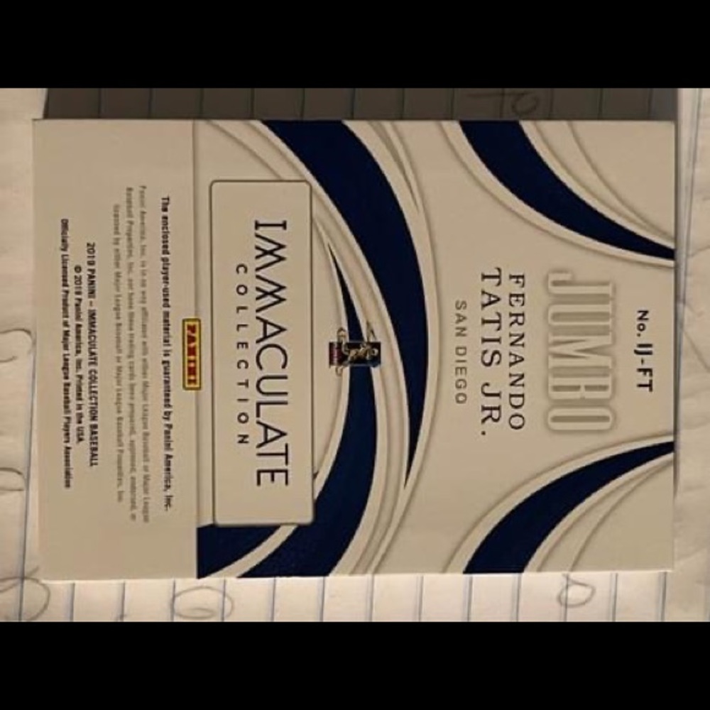 2019 Fernando tatie jr immaculate collections